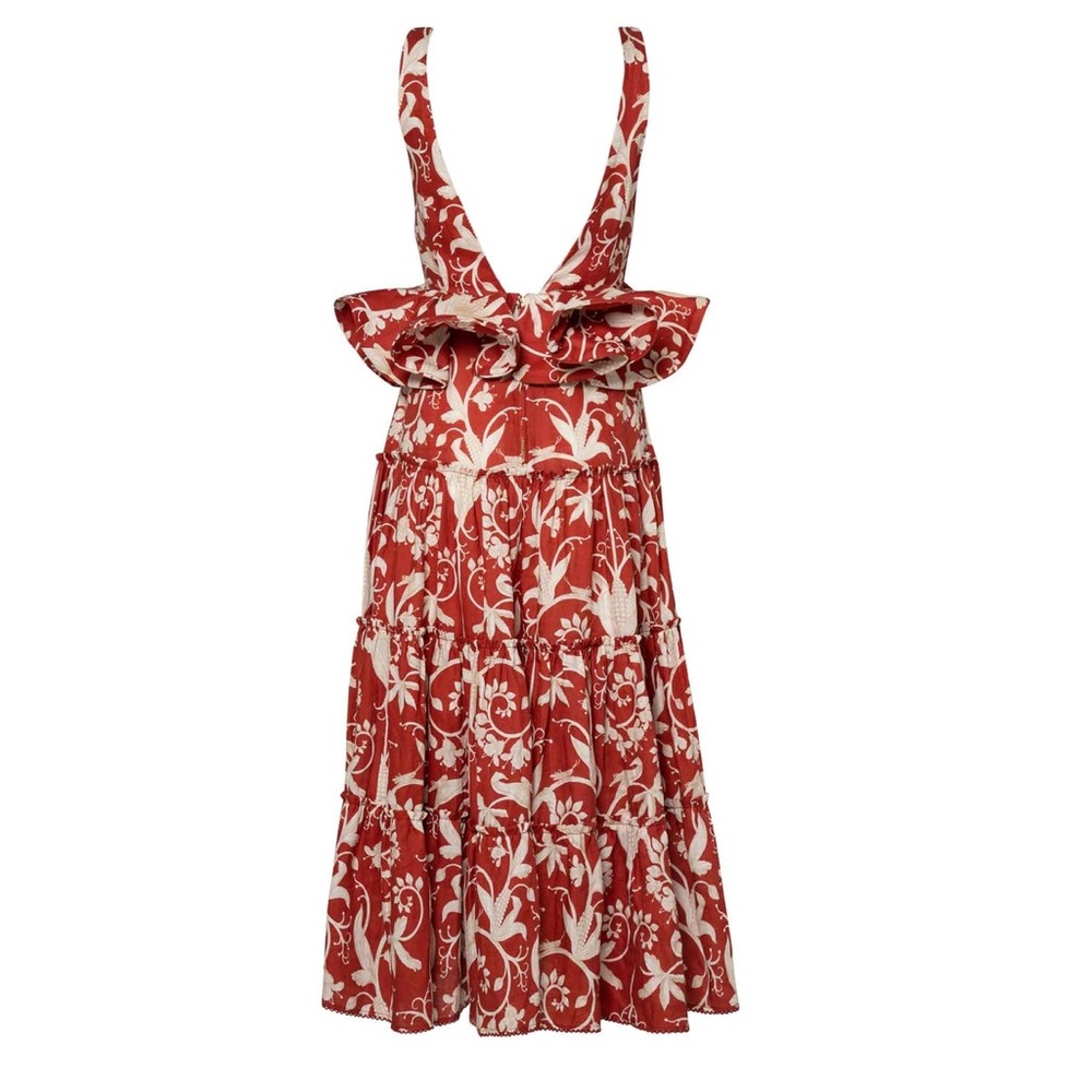 Agua by Agua Bendita Linen Lago Maiz Midi Dress Extra Small - Picture 11 of 12